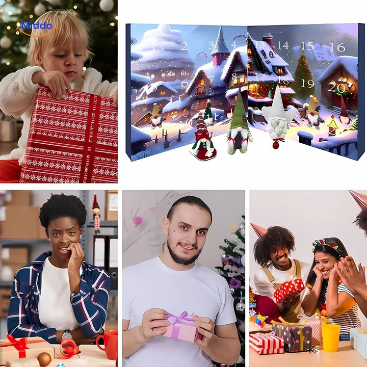 HolidayHaven - Calendrier de l'Avent en Peluche Gnome