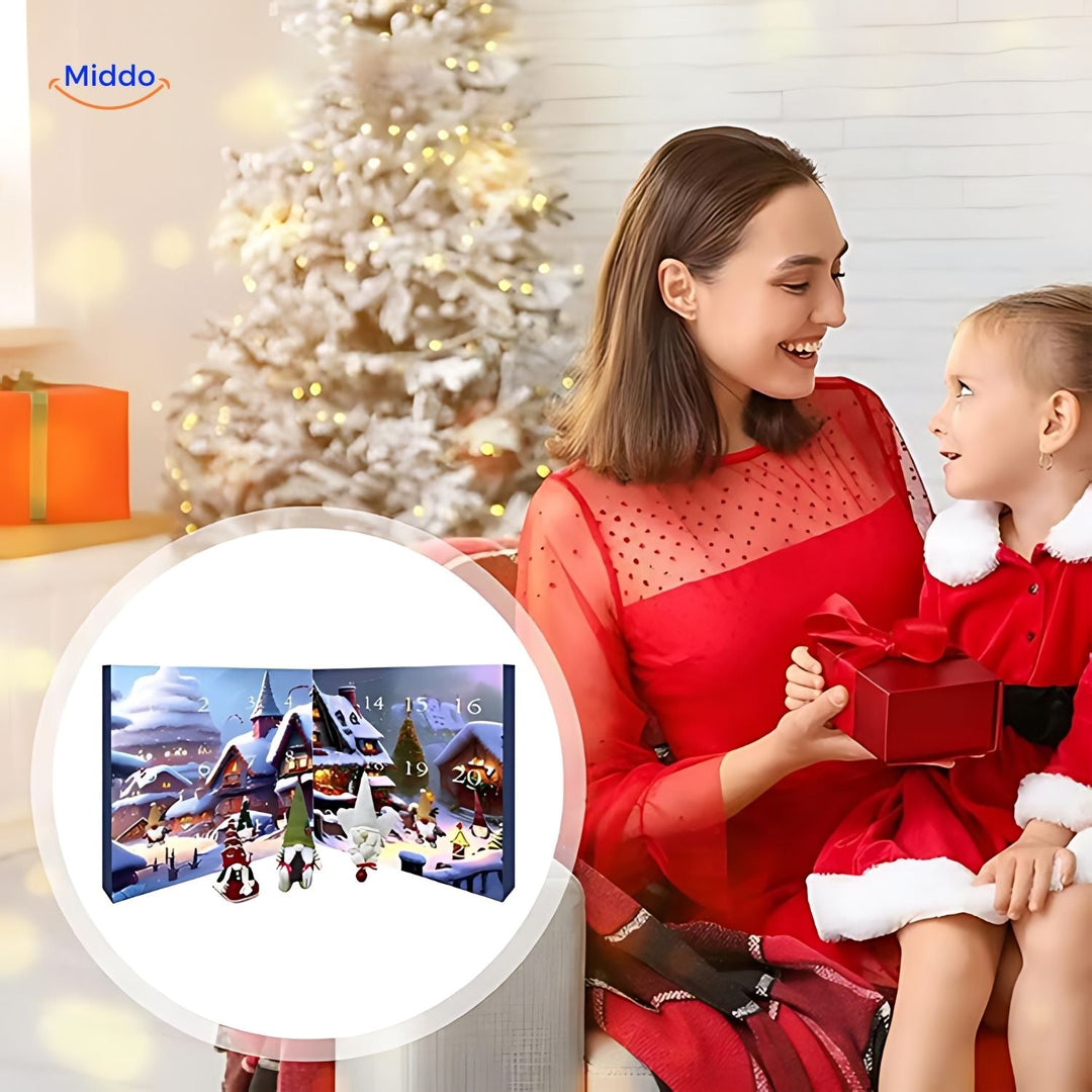 HolidayHaven - Calendrier de l'Avent en Peluche Gnome