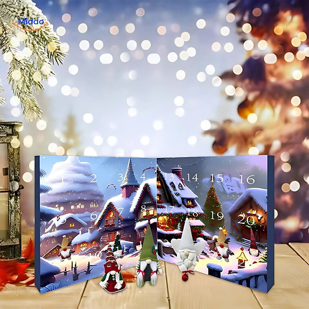 HolidayHaven - Calendrier de l'Avent en Peluche Gnome
