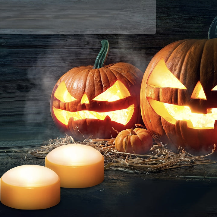 Lumora Halloween LED Bougies | Sans Flamme & Sûr | Éclairage Citrouille | Pour Intérieur & Extérieur