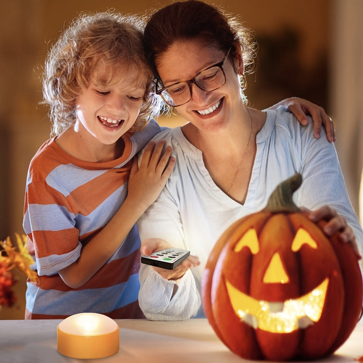Lumora Halloween LED Bougies | Sans Flamme & Sûr | Éclairage Citrouille | Pour Intérieur & Extérieur