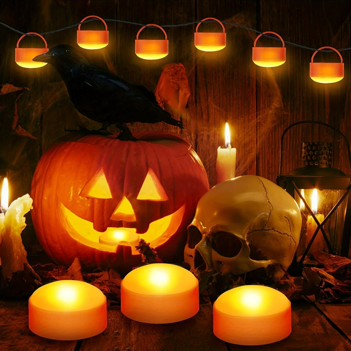 Lumora Halloween LED Bougies | Sans Flamme & Sûr | Éclairage Citrouille | Pour Intérieur & Extérieur