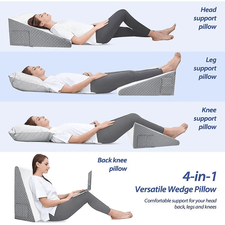 DreamLift – Coussin ergonomique en coin pour un sommeil sain !