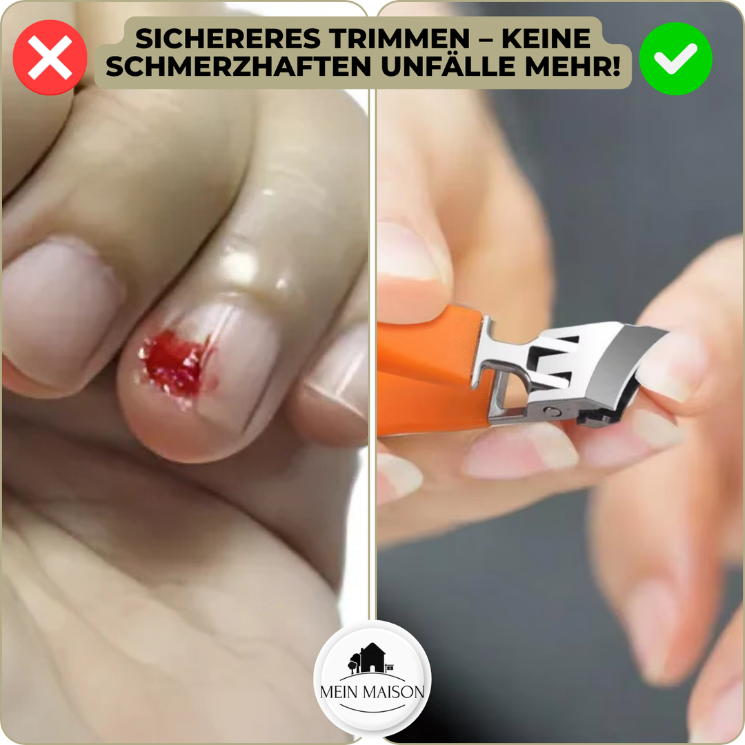 Coupe-ongles WideTrim | Ouverture de coupe extra large | Design anti-projection | Acier inoxydable