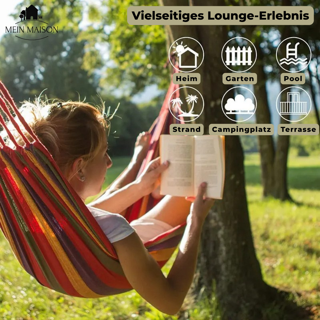 RelaxoLounge Hamac | Toit en toile robuste | Design anti-dérapant | Charge maximale 200 kg