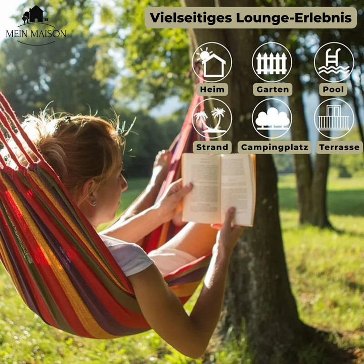 RelaxoLounge Hamac | Toit en toile robuste | Design anti-dérapant | Charge maximale 200 kg