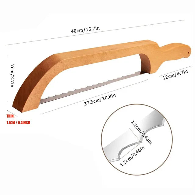 Couteau à Pain - Couteau à Trancher en Acier Inoxydable