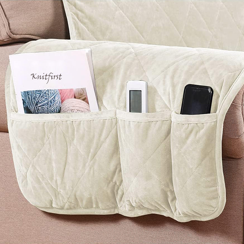 VelvetGuard Housse de canapé | Flanelle de luxe | Antidérapante & Lavable | Pour canapés 3 places jusqu'à 198 cm