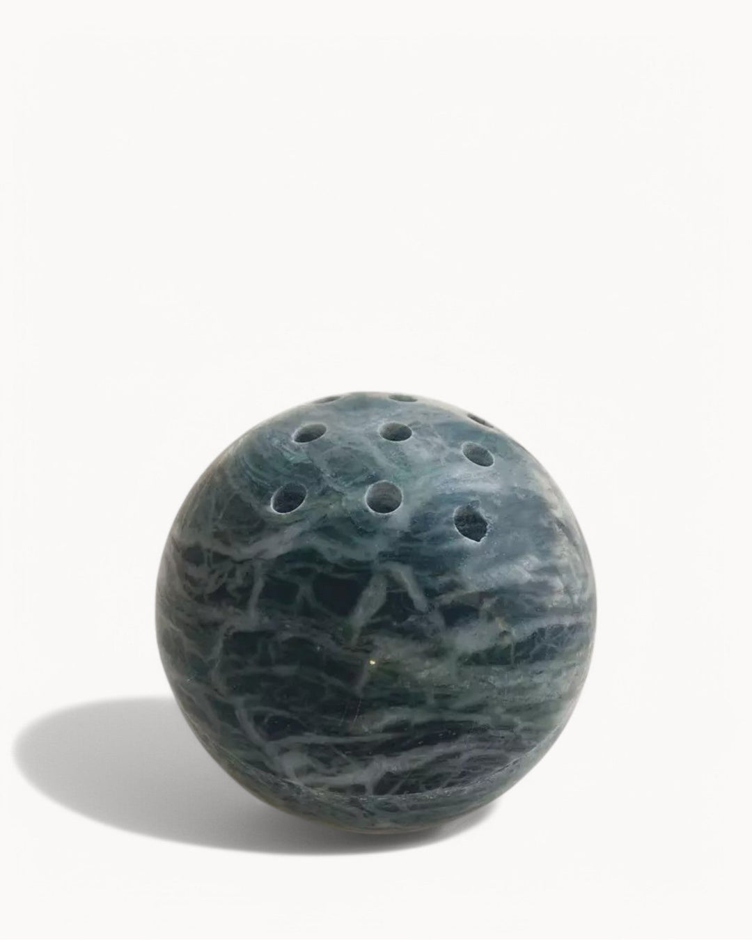 Brûleur d'encens Wabi Sabi - Pierre naturelle de travertin beige, fait main