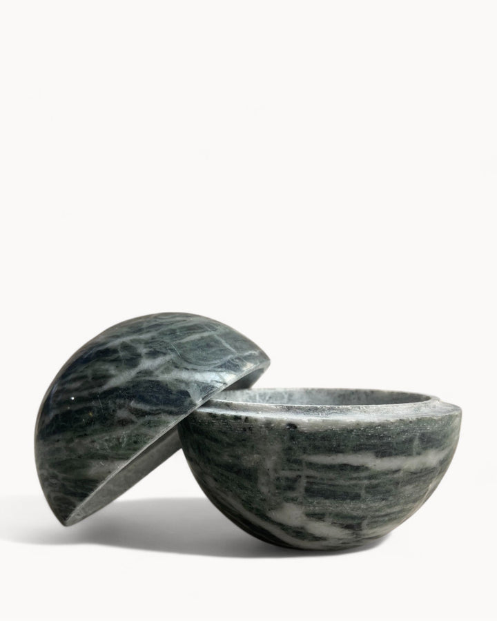 Brûleur d'encens Wabi Sabi - Pierre naturelle de travertin beige, fait main