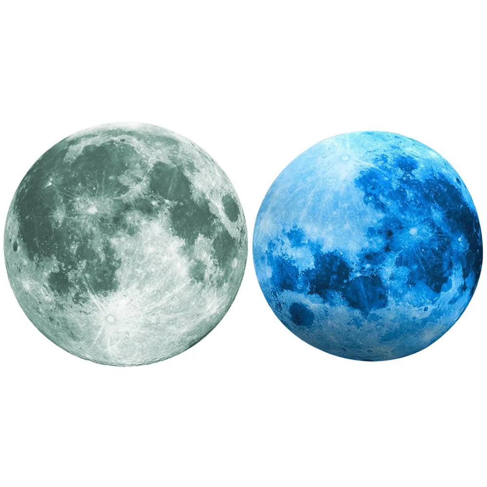 Autocollant mural Lune Lumineuse Lunaris Glow | Phosphorescent | 3 tailles | Autocollant et amovible