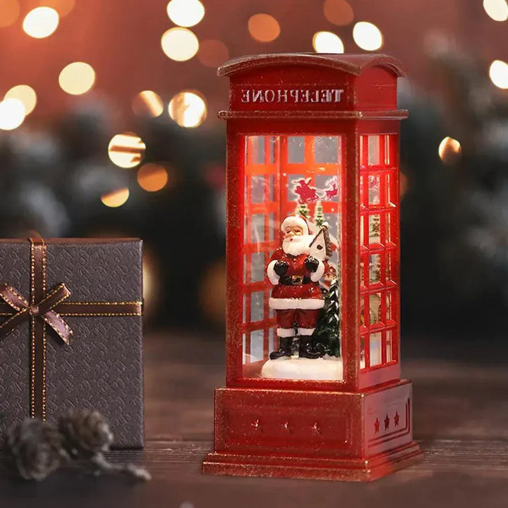 XmasBooth | Lanterne de Noël Cabine Téléphonique | Décoration Festive | Boîte Cadeau