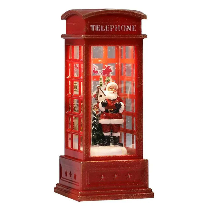 XmasBooth | Lanterne de Noël Cabine Téléphonique | Décoration Festive | Boîte Cadeau