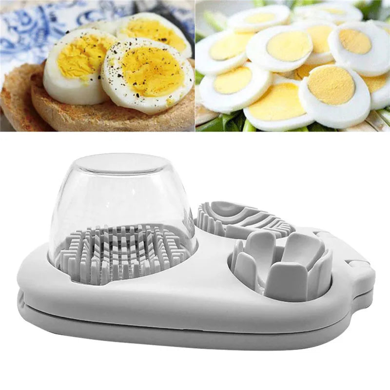 Schnibbolo 3-en-1 Coupe-oeufs & Coupe-légumes | Ustensile de cuisine manuel en acier inoxydable | Pour couper, hacher & couper en quartiers