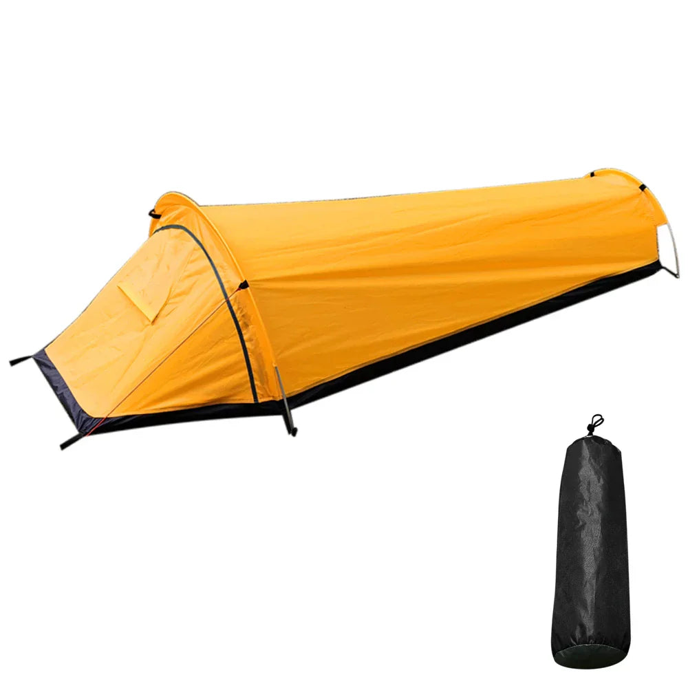Trekvento SoloShield Ultra-léger tente pour une personne | Imperméable & Résistant au vent | Avec armature en aluminium et sac de rangement | Pour trekking, randonnée & camping