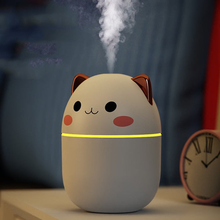 Humidificateur 2-en-1 et veilleuse DreamGlow | 200 ml | Blanc/Rose/Bleu