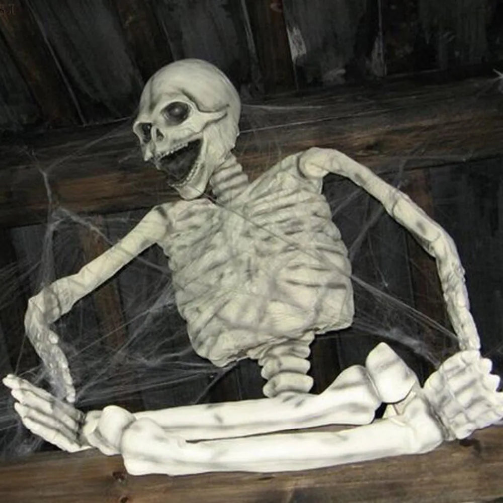Décoration de toile d'araignée Halloween CreepyWeb | Toiles d'araignée en art extensible | Décoration effrayante pour fêtes et maisons | Blanc