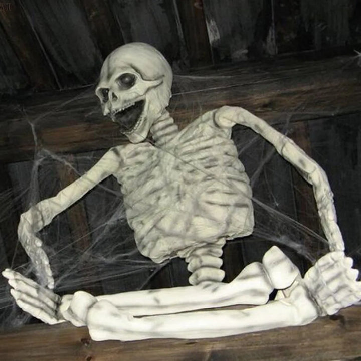 Décoration de toile d'araignée Halloween CreepyWeb | Toiles d'araignée en art extensible | Décoration effrayante pour fêtes et maisons | Blanc
