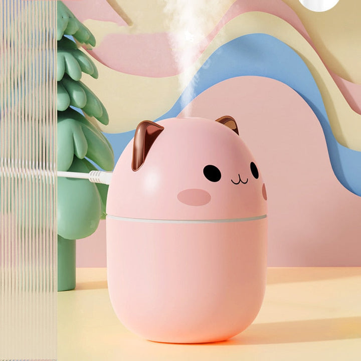 Humidificateur 2-en-1 et veilleuse DreamGlow | 200 ml | Blanc/Rose/Bleu