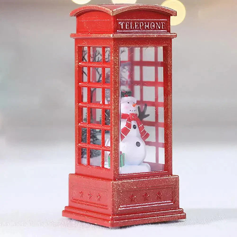 XmasBooth | Lanterne de Noël Cabine Téléphonique | Décoration Festive | Boîte Cadeau