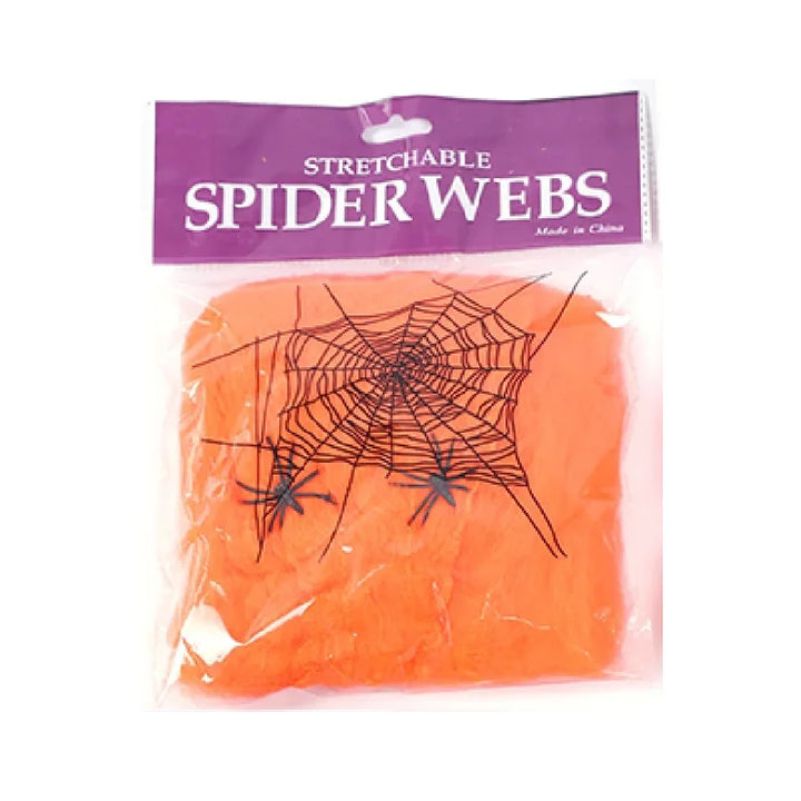 Décoration de toile d'araignée Halloween CreepyWeb | Toiles d'araignée en art extensible | Décoration effrayante pour fêtes et maisons | Blanc