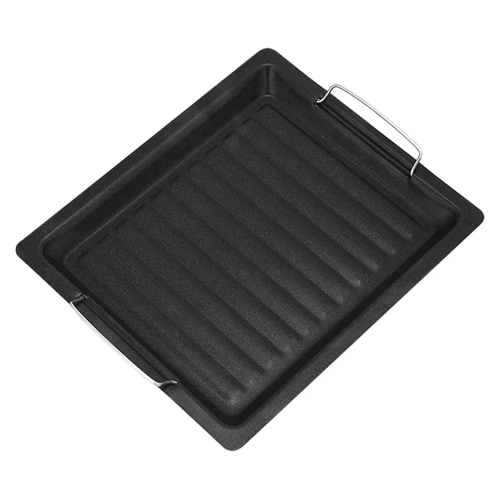 Plaque de Grill en Fonte Feurossa | Pour Grill à Gaz & Cuisinière | 25 × 30 cm | Pour Pizza, Viande, Légumes & Poisson