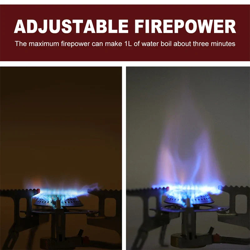FlameTrek Réchaud à Gaz | Compact & Puissant | Pour Outdoor, Camping & Trekking | Inclus : Boîte de Transport