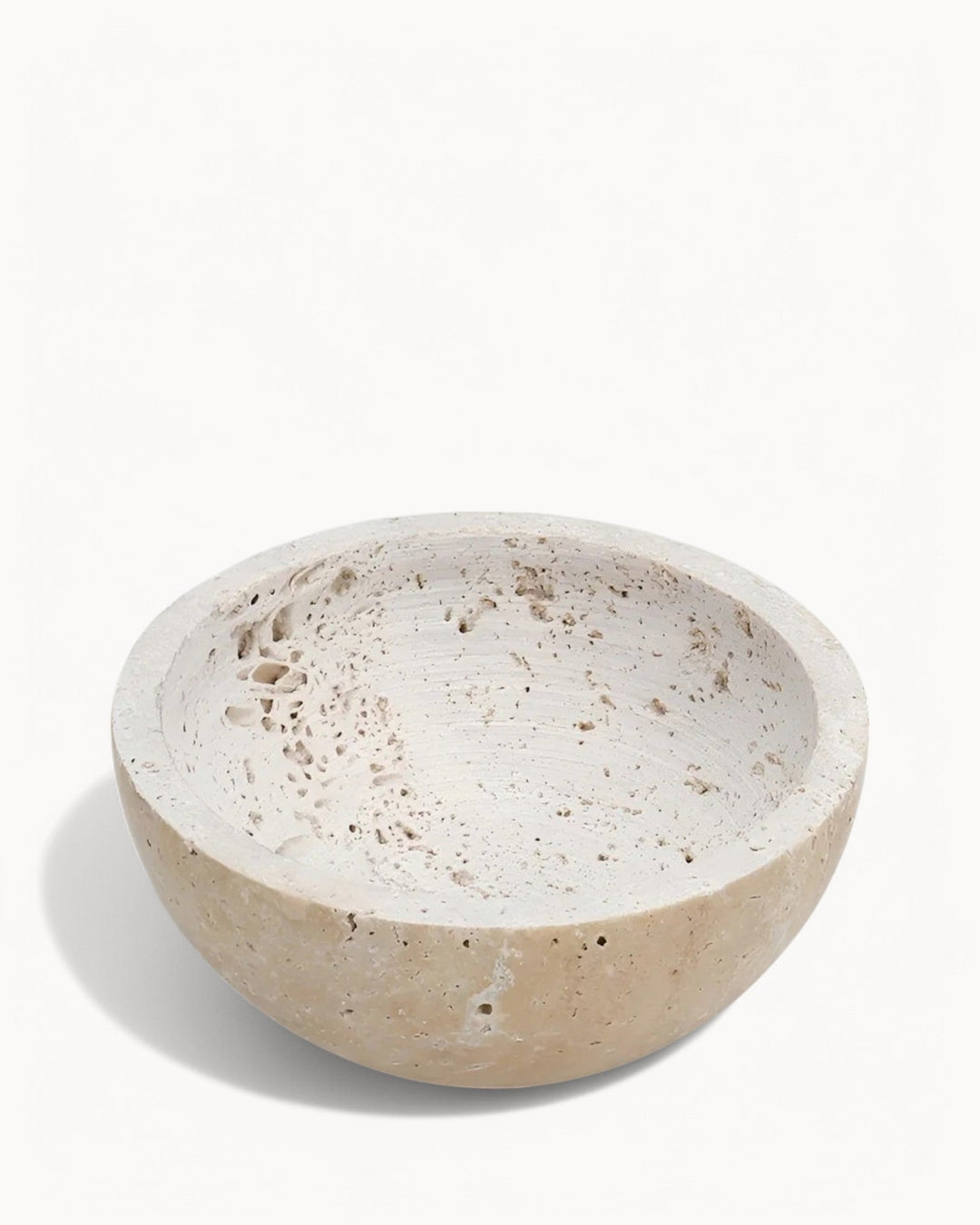 Brûleur d'encens Wabi Sabi - Pierre naturelle de travertin beige, fait main