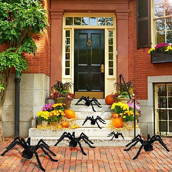 Aracnora Halloween Araignée Géante | Envergure de 200 cm | Avec Yeux Lumineux Rouges | Pour Intérieur & Extérieur