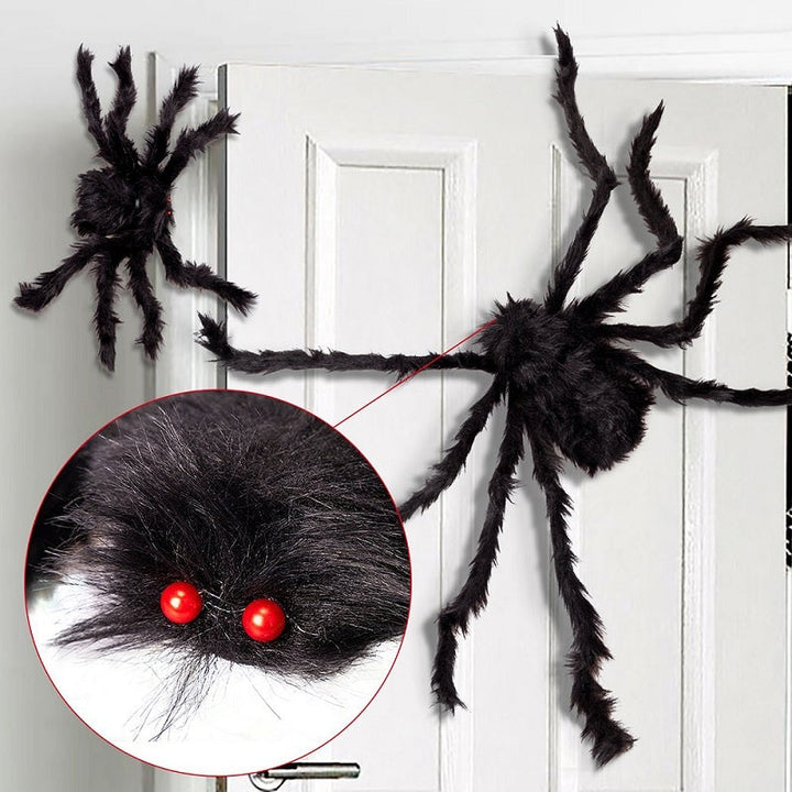 Aracnora Halloween Araignée Géante | Envergure de 200 cm | Avec Yeux Lumineux Rouges | Pour Intérieur & Extérieur