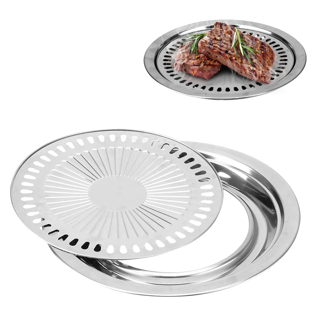 Grillossa Poêle à Griller Inox | Antiadhésif & Sans Graisse | Pour Plaques de Gaz & Électriques | Compatible Lave-Vaisselle