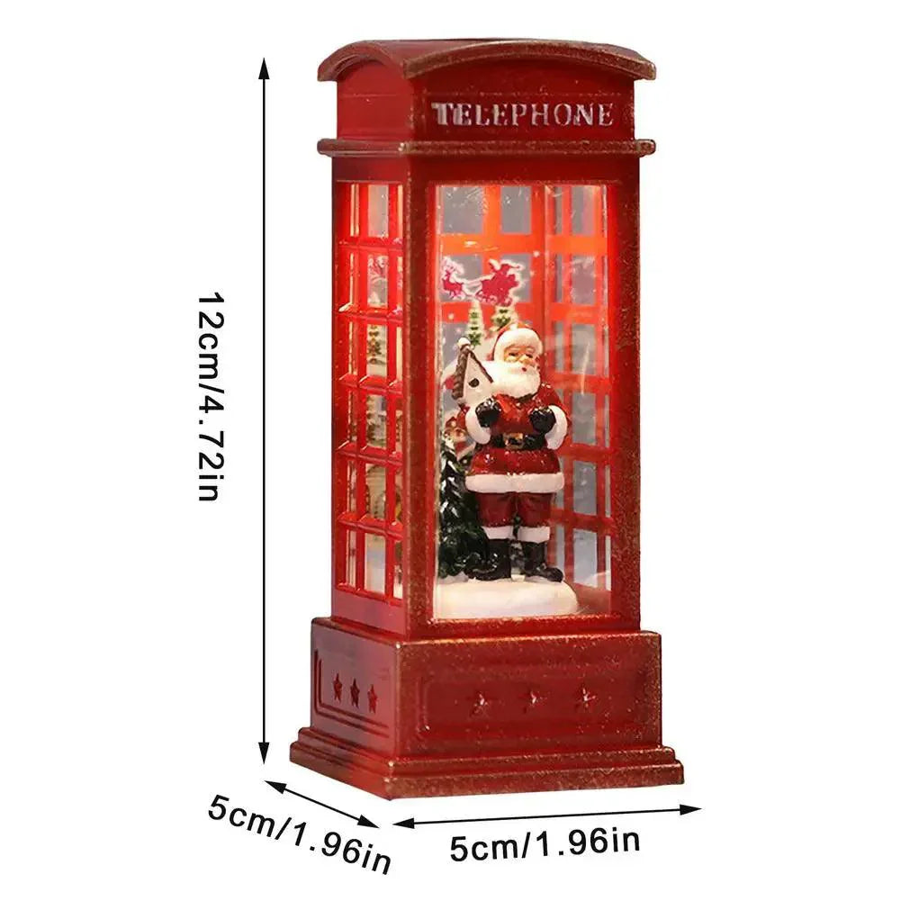 XmasBooth | Lanterne de Noël Cabine Téléphonique | Décoration Festive | Boîte Cadeau