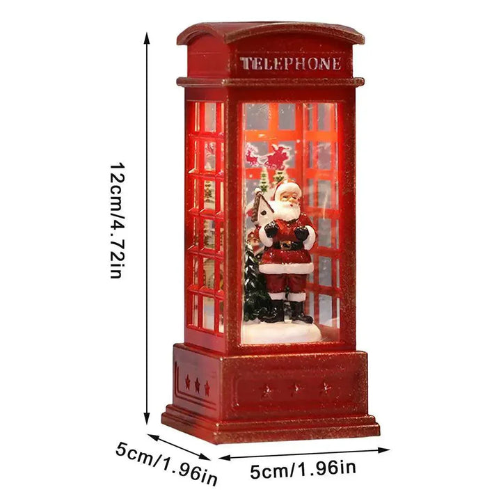 XmasBooth | Lanterne de Noël Cabine Téléphonique | Décoration Festive | Boîte Cadeau