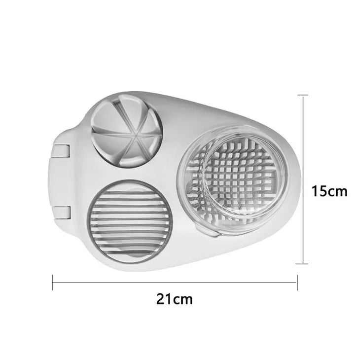 Schnibbolo 3-en-1 Coupe-oeufs & Coupe-légumes | Ustensile de cuisine manuel en acier inoxydable | Pour couper, hacher & couper en quartiers