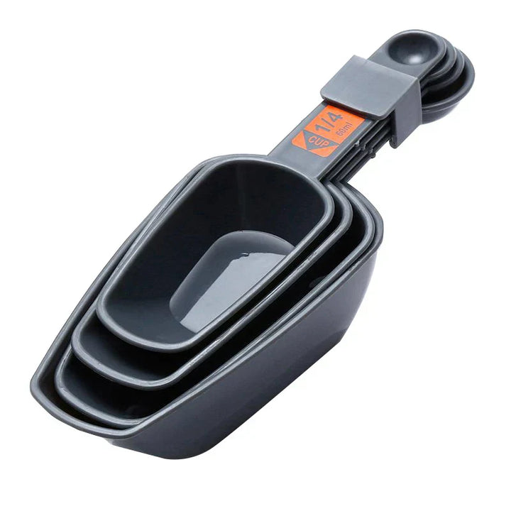 CookMate | Ensemble de 4 tasses à mesurer | 1/4 Cup à 1 Cup | Plastique avec échelle | Utensile de cuisine pour pâtisserie, cuisine & café
