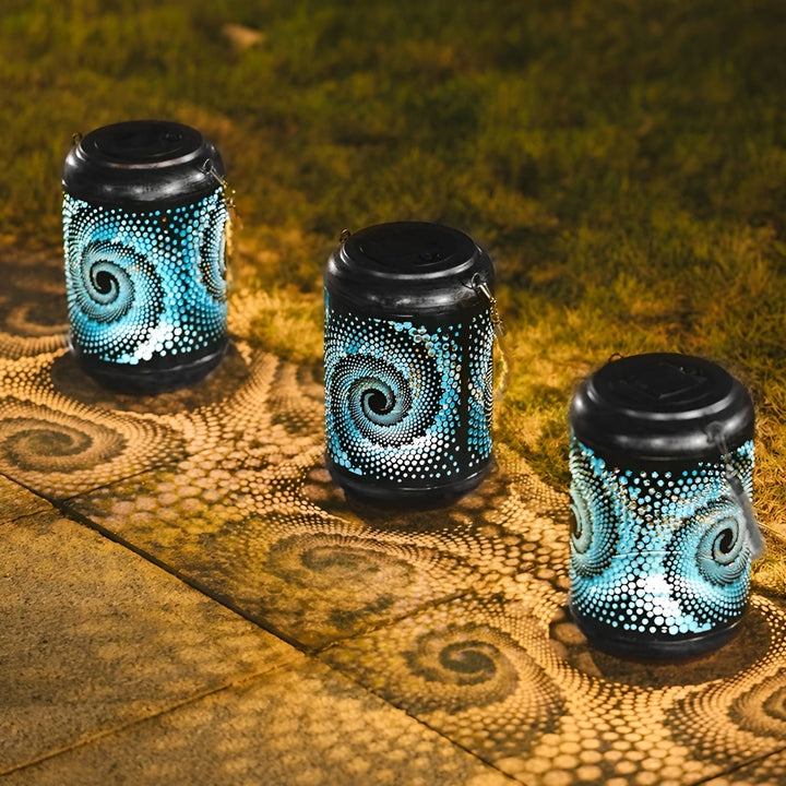 LioraSpira Lampe de projection solaire pour jardin avec projection en spirale | Design artistique | Résistante aux intempéries | 28x19x13 cm