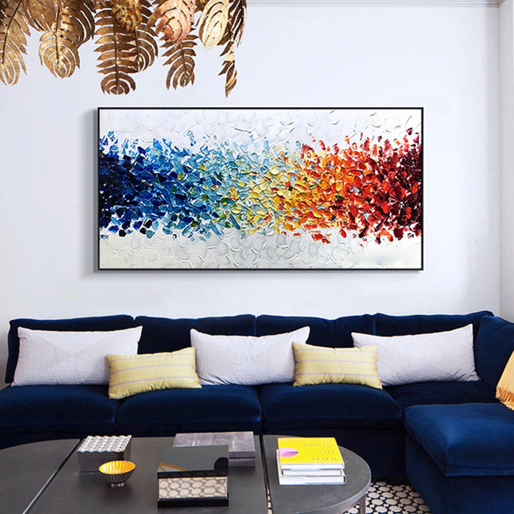 Peinture sur toile arc-en-ciel