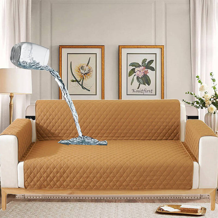 VelvetGuard Housse de canapé | Flanelle de luxe | Antidérapante & Lavable | Pour canapés 3 places jusqu'à 198 cm