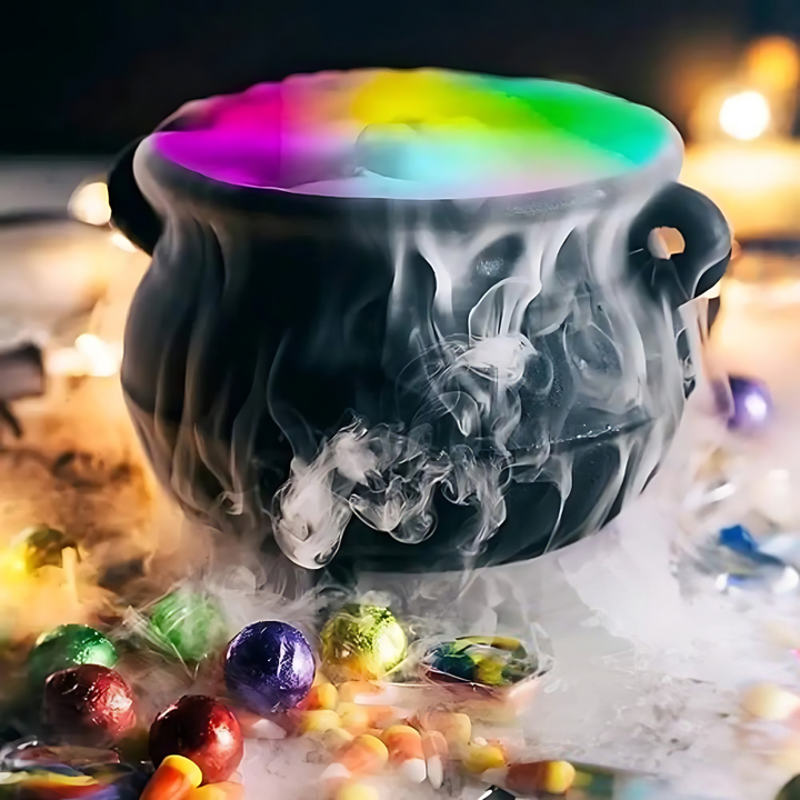 MystiGlow Machine à brouillard LED | Ultrason | Avec lumière d'ambiance | Jusqu'à 8h d'autonomie | Prise EU