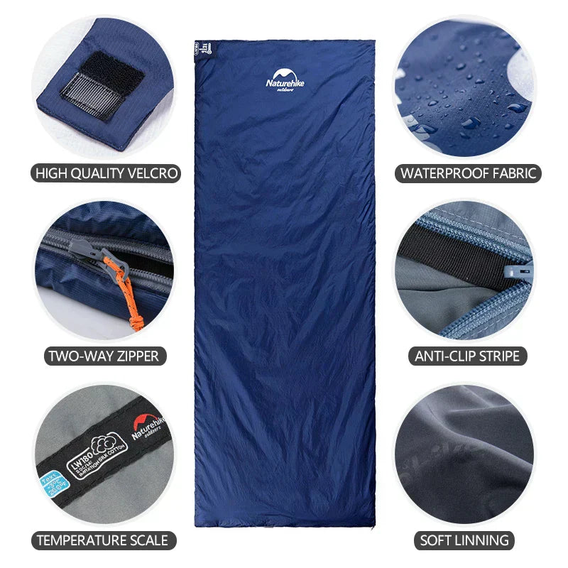TrekNite Sac de Couchage Léger Compact | 900 g | Pour 10–20 °C | Respirant & Lavable | 190×75 cm