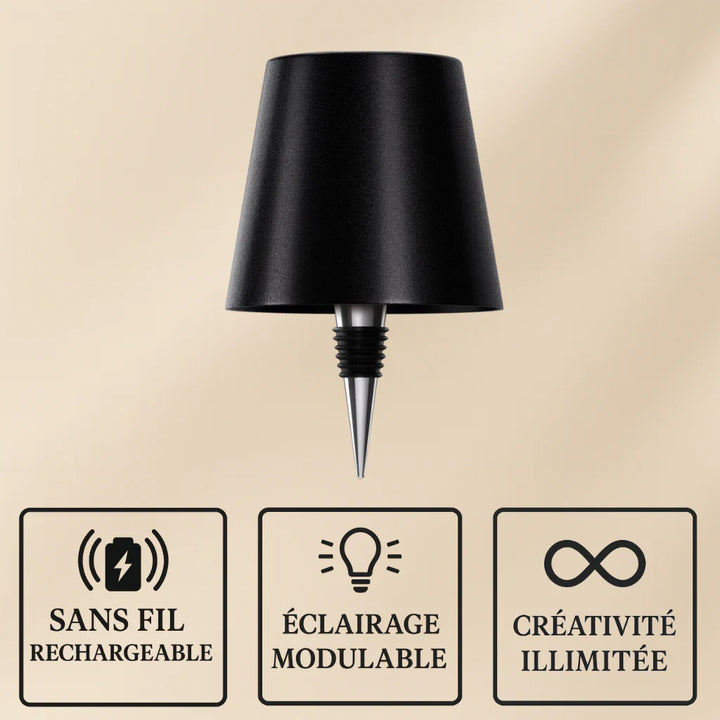 Lampe sans fil en forme de bouteille