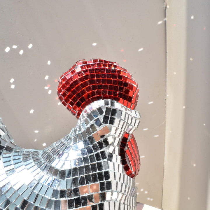 Décoration réfléchissante Disco Rooster