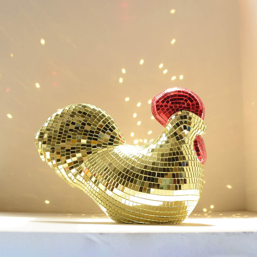 Décoration réfléchissante Disco Rooster