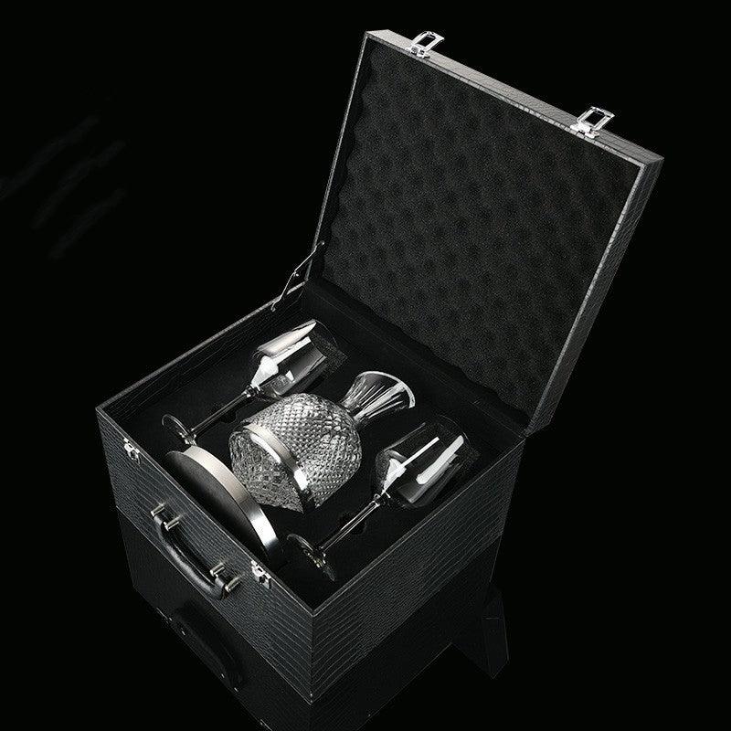 Carafe à vin soufflée à la main rotative à 360°