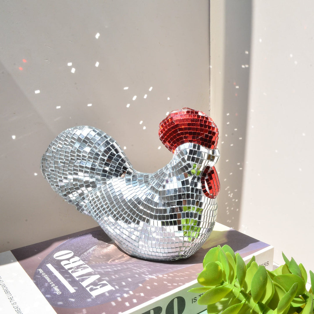 Décoration réfléchissante Disco Rooster