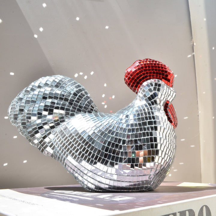 Décoration réfléchissante Disco Rooster