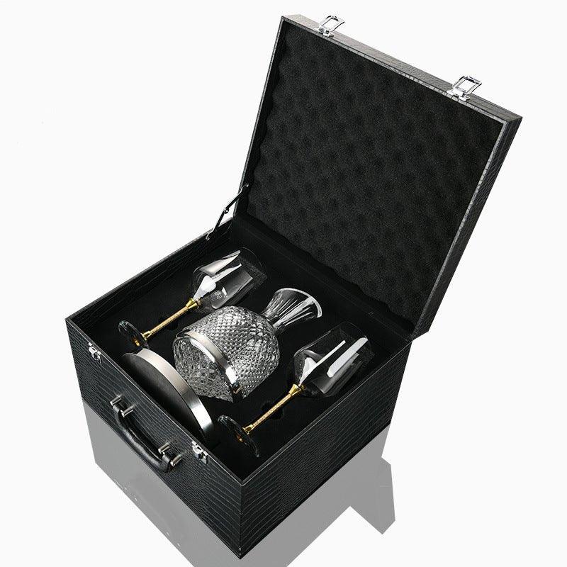 Carafe à vin soufflée à la main rotative à 360°