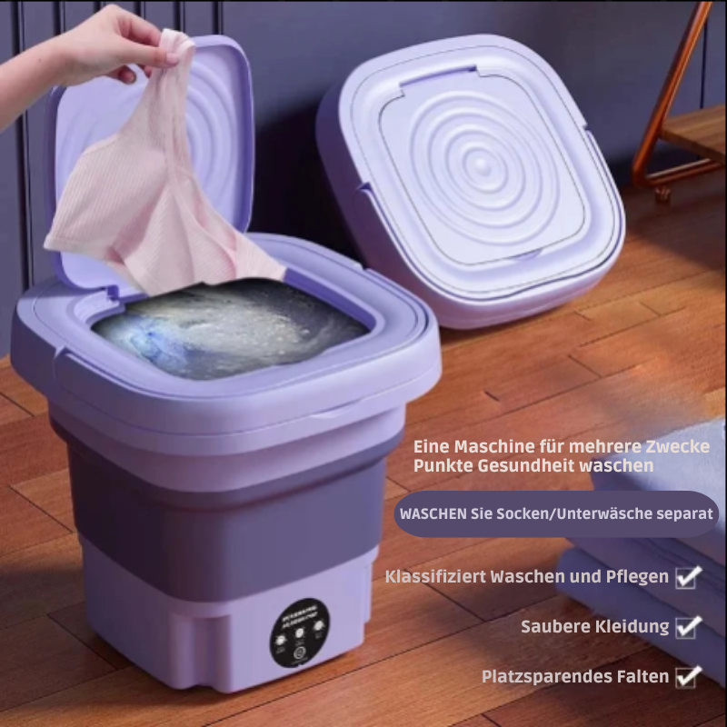 NanoWash - Machine à laver pliable de 8L pour étudiants et voyages