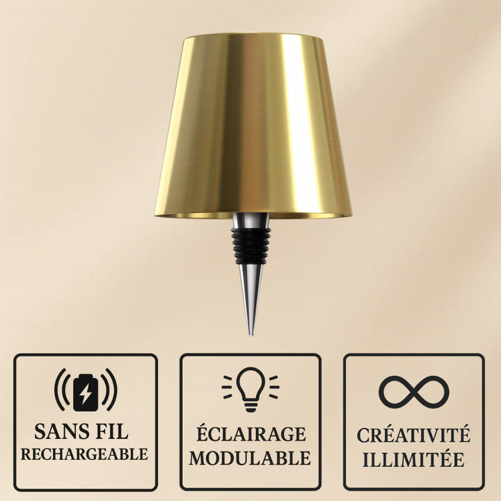 Lampe sans fil en forme de bouteille