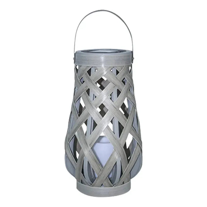 Solambra Lanterne Solaire Suspendue en Rattan | Lumière Blanc Chaud | Résistante aux Intempéries IP44 | Bambou & Rattan